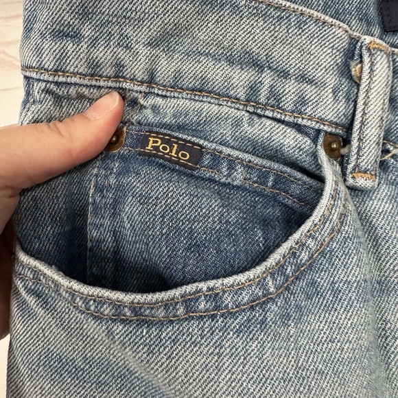 Polo Ralph Lauren Cropped Jeans Women's 27 Light Blue Flare High Waist Denim - Picture 5 of 10